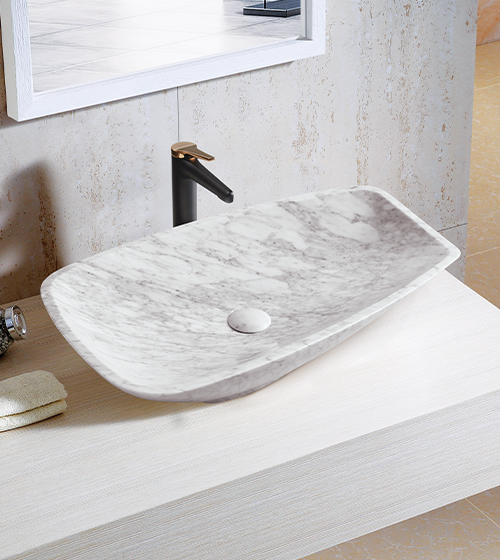 Stella Carrara - Carrara Marble Basin – Aquant India